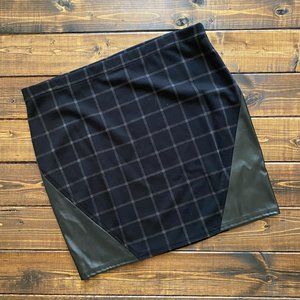 Victoria's Secret Plaid and Pleather Mini Skirt